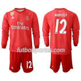 Camisetas Real Madrid Marcelo 12 Niño Tercera Equipacion 2018/2019 Manga Larga